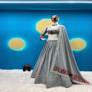 ผ้าเรยอนที่ออกแบบล่าสุดพิมพ์ลาย Gamthi ทำงาน lahenga choli โดย fabzone - Product Image 3