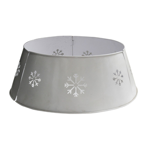 Collier de Noël en métal festif pour arbres de Noël, motif flocon de neige, couvre-arbre décoratif - Product Image 1