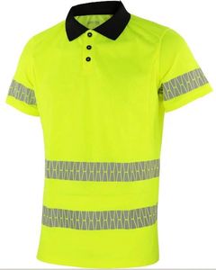 T-shirt réfléchissant Vis de sécurité haute visibilité à manches courtes maille de sécurité maille à séchage rapide chemises de randonnée en plein air - Product Image 5