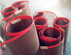 Sabuk Konveyor Jaring Kain Berlapis Ptfe Suhu Tinggi Dengan Sambungan Bull Nose - Product Image 2