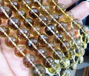 Cuentas de cuarzo de cerveza Natural microfacetadas extrafinas marrones de alta calidad 7-12mm hebra de 8 pulgadas redonda/forma de Rondelle semipreciosa - Product Image 3