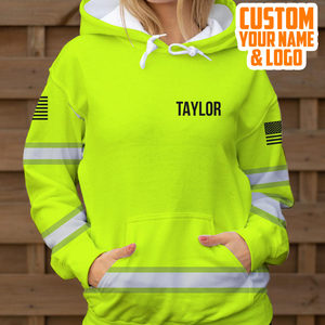 Offre Spéciale Hi Vis Hoodie Architecte Définition Jaune Nom Personnalisé Logo Entreprise Sécurité Vêtements De Travail Réfléchissant À Manches Longues Hoodies - Product Image 4