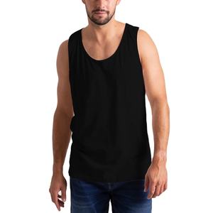 Débardeur décontracté en maille respirante à col rond pour homme, logo personnalisé du fabricant, fitness, été, 100% coton, grande taille, fabriqué au Bangladesh - Product Image 4