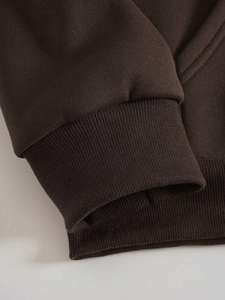 Sudaderas con capucha personalizadas de alta calidad gráfico de gran tamaño de algodón con diamantes de imitación desgastados con cremallera recortada Sudadera con capucha hombres fabricantes OEM 2025 - Product Image 2