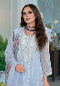 Festival Wear Organza doux avec impression numérique et broderie Costume Salwar Approvisionnement en gros d'usine de Surat au taux le plus bas - Product Image 3