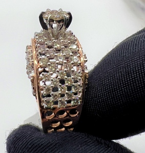 แหวนเพชรระดับไฮเอนด์หรูหราและหรูหราแหวนหมั้นทอง14K และ18K พร้อมเพชรแท้ธรรมชาติ - Product Image 5