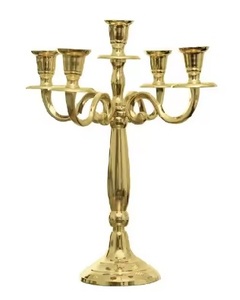 Metal <b>Gold</b> <b>candelabra</b> candle holder table center piece for decoration and weddings made with high quality materials - Product Image 5