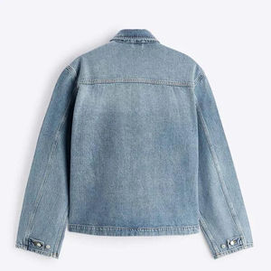 2025 couleur personnalisée hommes Denim vestes High Street Style manches longues prix raisonnable OEM Service marron veste pour l'hiver - Product Image 4