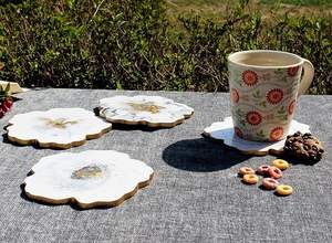 Posavasos Artesanal de Resina de Alta Calidad, Estilo Bohemio, Ecológico, Diseñado para Proteger los Muebles del Calor, la Humedad y las Derrames de Bebidas - Product Image 4