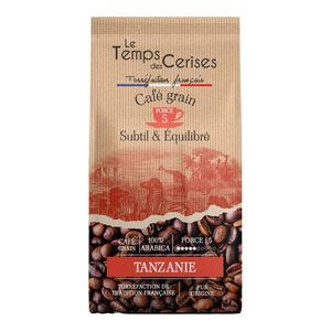 Le Temps Des Cerises Tanzania Caffè Arabica in Grani Interi 450g (15.9 Oz) Tostatura Media Certificato IFS - Product Image 1