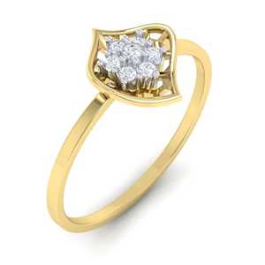Anillo de Diamantes Auténticos de 0.07ct, Calidad IJ-SI, Oro Certificado de 14Kt/18Kt - Product Image 3