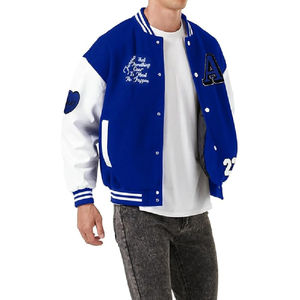 Chaqueta Universitaria Personalizada de Estilo Casual para Hombre, Chaqueta Bomber Universitaria para Hombre, Modelo 2025 - Product Image 1