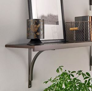 White modern luxury <b>floating</b> wall <b>shelves</b> wall mounted storage shelf for home hotels living room kitchen decor made in india - Product Image 3