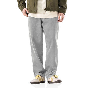 กางเกงผ้าฝ้ายเฮฟวี่เวทสำหรับผู้ชายกางเกงทรงหลวมขากว้างแบบลำลองออกแบบได้ตามต้องการ - Product Image 1