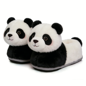 Pantoufles en peluche panda 3D personnalisées avec rembourrage en coton PP, pantoufles d'intérieur unisexes pour bébés de 0 à 24 mois, pour Halloween - Product Image 5