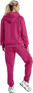 Ensemble sweat à capuche zippé et pantalon de survêtement athlétique en velours pour femme - Product Image 5