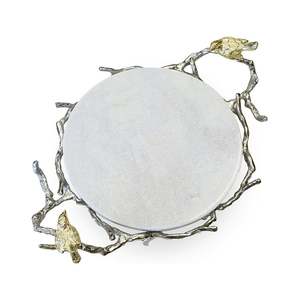 Plateau décoratif en marbre Plateau de service élégant pour table à manger Organisateur de vanité de cuisine Présentoir de pièce maîtresse - Product Image 6