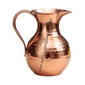 เหยือกน้ำทองแดงทำด้วยมือขนาด900มล. เหยือกโลหะแนววินเทจทำด้วยมือพร้อมเครื่องใช้บนโต๊ะอาหารแบบชนบทสำหรับดื่มของตกแต่งบ้าน - Product Image 1