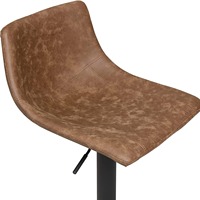 Tabouret de bar moderne à dossier haut, réglable en hauteur, en PU, pour bar à domicile, salon, salle à manger, cuisine, café, espace commercial