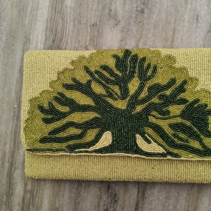 Sac à main de soirée en perles de luxe fait à la main, sac à main de mariée de fête de mariage de créateur, broderie de haute qualité, soie portable - Product Image 3