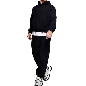 Ensemble de survêtement streetwear surdimensionné personnalisé pour homme – Meilleure vente |   Sweat-shirt en coton avec logo personnalisé et pantalon de jogging en molleton - Product Image 1