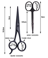 Ciseaux de sécurité professionnels à lame droite en céramique avec manche en acier inoxydable pour poils du nez, petits accessoires de beauté en gros