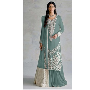Vente en gros d'usine de vêtements ethniques de style palazzo costume pakistanais pour femmes de fabricant indien - Product Image 1