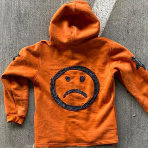 2024 algodón Denim personalizado 100% algodón francés Terry parche desgastado bordado Streetwear Zip Up Sudadera con capucha - Product Image 2