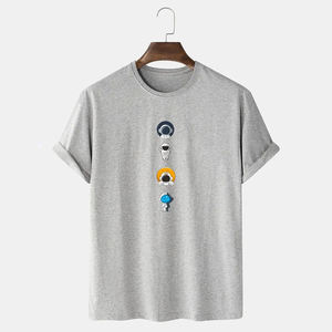 Nueva moda hombres camiseta poliéster hecho superventas hombres camisetas fabricante mejor precio camisa sólida - Product Image 2