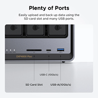 Ugreen DXP4800 Plus NAS sans disque à 4 baies, processeur Intel Gold 8505 5 cœurs, 8 Go de RAM DDR5, SSD 128 Go, 1 port 2.5GbE, 2 emplacements M.2 NVMe, prend en charge la 4K