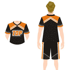 Sublimation d'élasthanne personnalisée Cheerleading pratique porter strass OEM uniformes adultes garçons Cheer Team - Product Image 4