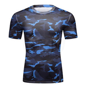 Camiseta de Manga Corta Personalizable de Alta Calidad, Transpirable, Ecológica, de Secado Rápido, Spandex/Poliéster para Hombre, para Deportes Acuáticos - Product Image 1