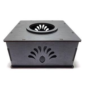 Décoration Noir Carré Boîte À Mouchoirs Porte-Serviettes En Bois Serviette En Tissu Porte-Papier Stand pour La Maison Cuisine À Manger - Product Image 4