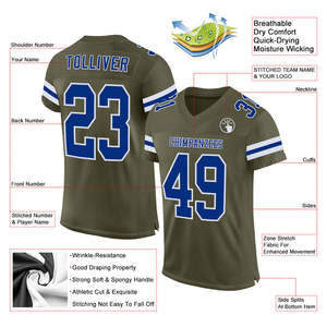 Maillot de Football américain d'entraînement uniforme Premium respirant léger personnalisé pour le jour du match de l'école des jeunes - Product Image 4