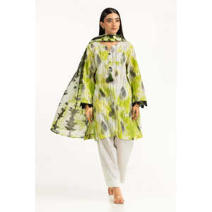 Traje de Verano Verde Estampado para Mujer, Elegante y Moderno, Estilo Oficina, Largo hasta la Rodilla, Talla XS, Personalizable para Fiestas Diurnas, OEM/ODM Disponible - Product Image 2