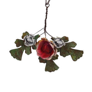 AB Collections Luxe Moderne Style Intérieur Fer Feuille Fleur Forme Multicolore Artisanat Suspendu Décoration De Noël 12X17cm - Product Image 4