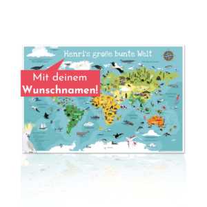 แผ่นรองโต๊ะแผนที่โลกแบบส่วนตัวพร้อมดีไซน์การ์ตูนสีสันสดใสและชื่อ POD ปรับแต่งได้สไตล์ใหม่ - Product Image 1