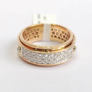 Anillo de compromiso de boda de moissanita de diamante VVS de 2MM personalizado Unisex, joyería cultivada en laboratorio chapada en oro fino, regalo Unisex - Product Image 4