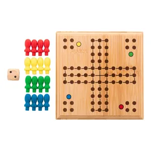 Jeu de société Ludo en bambou durable, gadgets écologiques pour le plaisir en famille - Product Image 6