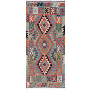 Alfombra Kilim de Maimana, Afganistán, 174 x 77 cm, Alfombras y Juegos de Alfombras - Product Image 1