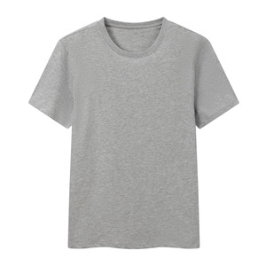 T-shirt à manches courtes à col rond brodé en coton de haute qualité confortable respirant pour hommes et femmes marque en gros - Product Image 2