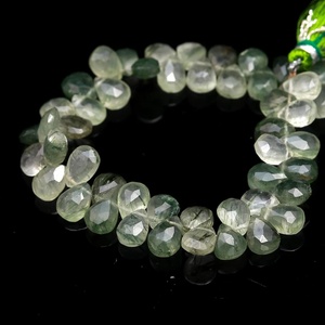 ลูกปัดอัญมณีทรงลูกแพร์แบบเหลี่ยมเพชรพลอยสีเขียวขนาด5-9มม. สำหรับทำเครื่องประดับ - Product Image 5