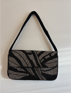 New Design Evening Clutch Bag Seed Bead Embroidery Satin Cotton Lining Elegant Beaded Cross-Body Strap <b>Magnetic</b> Closure Handbag - Product Image 1