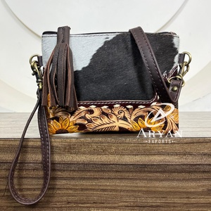 2025แฟชั่นสุดหรูขายดีกระเป๋าสะพายข้างหนังวัวแท้ลายดอกทานตะวันขนาดเล็ก - Product Image 1