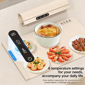 Portable Foldable Warm Food Tray <b>Silicone</b> <b>Mat</b> with Fast Heating Eco-Friendly & Heat Resistant for Buffets and Parties - Product Image 4