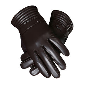 Usine de haute qualité personnalisé classique peau d'agneau femmes pur cuir écran tactile gants plaine haute coton usage quotidien fait hiver - Product Image 4