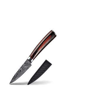 Couteau de cuisine personnalisé de haute qualité en acier Damas couteau de chef fruits épluchage couteau Damas avec gaine de lame - Product Image 6