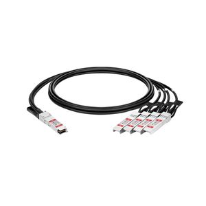 Connecteur fibre optique QSFP vers 4 SFP28 passif à branchement direct, modèle QSFP4SFP25G, 5 mètres - Product Image 2