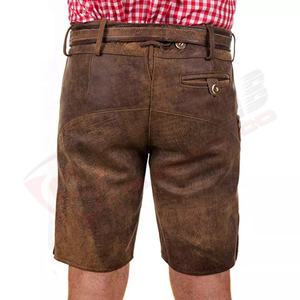 Custom Logo and Design Latest German-Bavarian Men's-traditional Goatskin-Leather Bavarian-Embroidery-suits <b>Shorts</b> With-<b>Belts</b> - Product Image 3