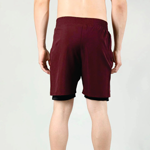 Mens Double-<b>Layer</b> Jogger Pants for Sport Fitness Basketball Training Running Shorts Solid Sublimation Transfer OEM Service - Product Image 4